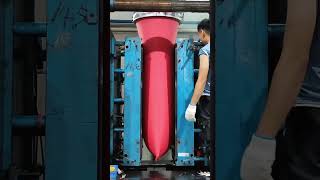 Injection molding factories produce chemical plastic barrels cargo pallets etc [upl. by Reamy]