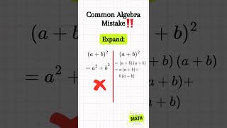 Common Algebra Mistakes to Avoid🙅🏻‍♀️algebra brackets expandingbrackets algebrabasics maths [upl. by Ayetal]