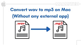 How to convert wav to mp3 on mac [upl. by Ytirev]