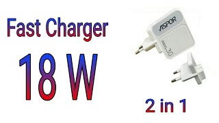 Aspor 18W Fast charger  Model  A828 review [upl. by Carey]