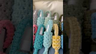 DIY Macrame Hand Sanitizer Holder  Tutorial on my Channel [upl. by Attenohs]