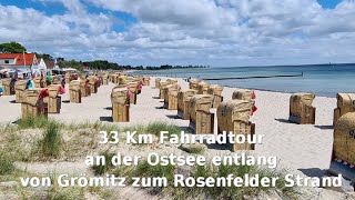 33 km Fahrradtour von Grömitz zum Rosenfelder Strand an der Ostsee entlang Ostseeradweg [upl. by Aleahpar]