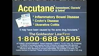 EXTREMELY RARE AF Goldwater Law Firm  Accutane Recall Early Variant 6889595 Version 2010 [upl. by Anaer229]