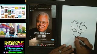 How to Draw a Caricature for Beginners Draw Along 20 James Earl Jones [upl. by Odelle]