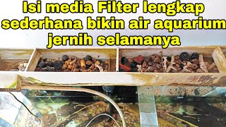 Isi Media Filter Aquarium sederhana bikin air aquarium tetap jernih selamanya [upl. by Sugihara]