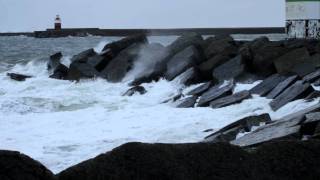 Storm op de Pier van IJmuiden [upl. by Oigufer]