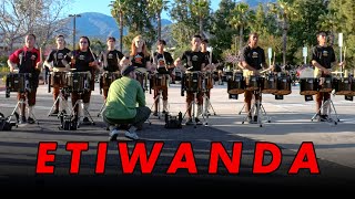 Etiwanda High School Drumline 2024 SCPA PRELIMS Warmups  CSUSB April 6th 2024 Battery Percussion [upl. by Lesirg]