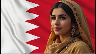 National Anthem of Bahrain AI Bahraini Girls Lookbook Civil and Military dress [upl. by Llebana510]