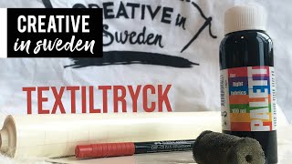 👕 DIY  hur du trycker på textil [upl. by Ennaeirb]