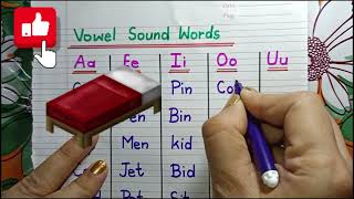 Vowel Sound Words  Three letters wordvowelsvowel soundsvowels and consonantwords [upl. by Ogdan]