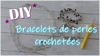 DIY Bracelet dété au crochet  perles crochetées  Simple et rapide [upl. by Terrie]