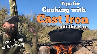 Tips for Cooking with a Cast Iron on the Camp Fire OffGrid Minimalist CookingTips [upl. by Philippine]