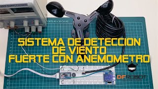 💨 Sistema de detección viento fuerte con anemómetro JLFS2 y arduino de DFRobot [upl. by Marve828]