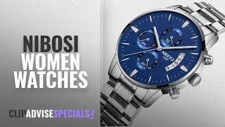 10 Best Selling NIBOSI Women Watches 2018  NIBOSI Mens Watches Chronograph Waterproof Military [upl. by Arvo]