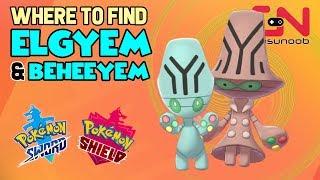 Where to find Elgyem amp Beheeyem  How to Evolve  Pokemon Sword and Shield Evolution [upl. by Denoting417]