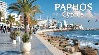 🇨🇾 Walking in PAPHOS 4K Cyprus [upl. by Eugenia947]