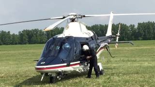 Agusta AW109 POWER full startup and vertical takeoff from grass field [upl. by Zap353]