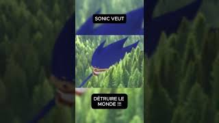 SONIC VEUT DÉTRUIRE LE MONDE  😱 fyp horreur sonic SonicVHS shorts reaction [upl. by Emmalynn]