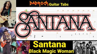 Black Magic Woman  Santana  Guitar  Bass TABS Lesson [upl. by Anyl]