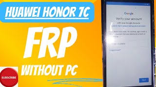 Honor 7c frp Bypass 2024 Without Pc Honor Google Lock Remove No Talkback easy ways [upl. by Elyrad]