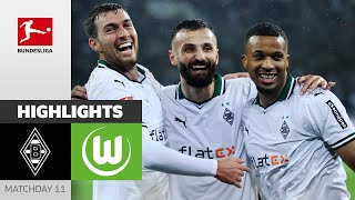 Unbeaten streak extended  Mgladbach  VfL Wolfsburg 40  Highlights  MD11 – Bundesliga 202324 [upl. by Miksen]