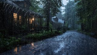 Rain Sounds for Sleep  24 Hours of Relaxation with Rooftop Thunder and Rain Sounds at Night [upl. by Rosenkranz]