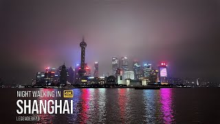 NIGHT WALK IN SHANGHAI  THE BUND TO NANJING ROAD  4K [upl. by Persson848]