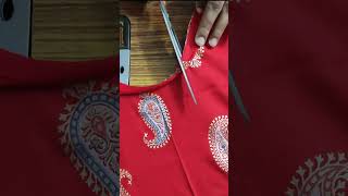 Cross piece back neck stitchingshortsyoutubeindia tipsandtricksyoutubeshortszitailoring [upl. by Adnahsar]