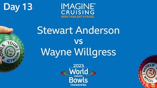 World Indoor Bowls Championship 2023  Stewart Anderson vs Wayne Willgress  Day 13 Match 1 [upl. by Dlorrej]