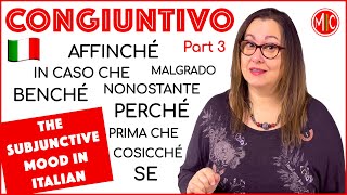 Il CONGIUNTIVO Part 3  How to use it with conjunctions  Learn Italian Grammar [upl. by Sul]