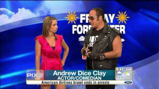 JILL NICOLINI INTERVIEWS ANDREW DICE CLAY PIX11 MORNING NEWS 72911 [upl. by Attoynek]