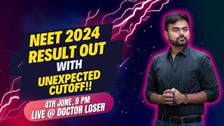 NEET 2024 Result Out  Unexpected Cut Off [upl. by Hnim]