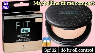 Maybelline fit me compact powder shade 115 ivory  for fair to cool undertone  mahibeautyvlog [upl. by Morrill]