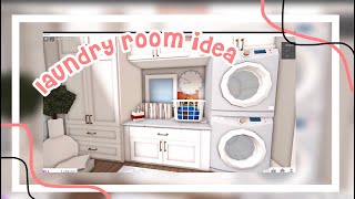 Aesthetic Laundry Room Idea ll Bloxburg Speedbuild [upl. by Mala]