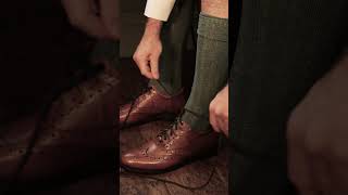 How to tie Ghillie Brogue Laces  Kilt Outfit How To Guide [upl. by Yenruoc780]