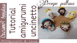 Presepe amigurumi Nativity crochet a pallina di Natale [upl. by Dincolo]