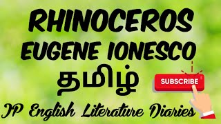 Rhinoceros by Eugene Ionesco Summary in Tamil [upl. by Aramal493]