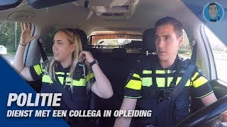 POLITIE  DIENST MET EEN COLLEGA IN OPLEIDING  AANRIJDING  VERDACHTE SITUATIE [upl. by Yuht812]