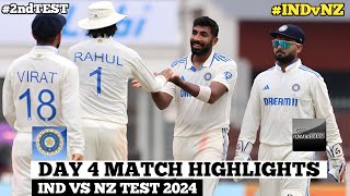 India vs New Zealand 2nd Test Match Day 4 Full Highlights 2024 l IND vs NZ 2nd Test Full Highlights [upl. by Steady]