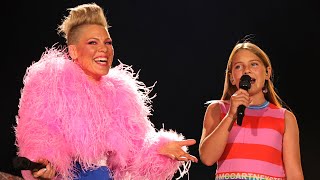 Pinks Daughter Willow ROCKS the Crowd at Moms Concert [upl. by Baese]