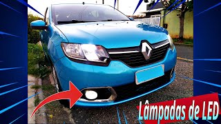 👉 Testando LÂMPADA de LED 6000K H11 no FAROL de MILHA  Renault SANDERO  Jhonatan Braga [upl. by Anivlis]