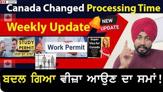 Canada Changed Processing Time Weekly Update [upl. by Ainessey]