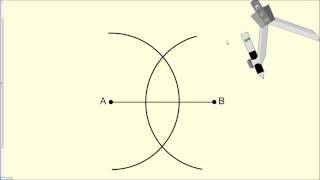 Constructing a Perpendicular Bisector  Geometry [upl. by Harret]