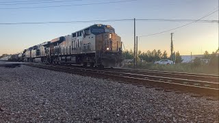 CSX 3216 Leads A Long Tripleheader CSX X49201 NB Manifest Train With A Friendly Crew Florence SC [upl. by Aihsot]