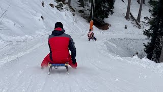 10 km dugacka staza za sankanje 🛷  Vipiteno 🇮🇹 [upl. by Anilag]