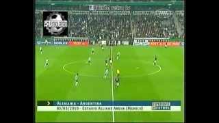 Alemania 0 vs Argentina 1 Amistoso 2010 Higuain Veron Messi FUTBOL RETRO TV [upl. by Adniuqal558]