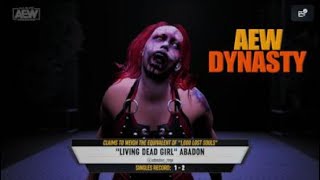 AEW DYNASTY ABADON MAKES A SCARY RETURN TO AEW [upl. by Revert]