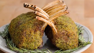 Garlic Rosemary Crusted Roast Rack of Lamb [upl. by Oletha885]