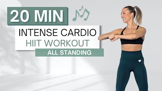 20 min CARDIO HIIT WORKOUT To The Beat ♫  All Standing  Super High Intensity [upl. by Leumhs]