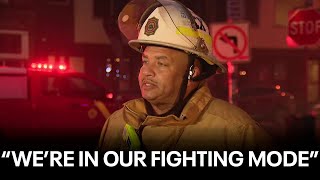 Philly fire department provides update on large fire in Francisville [upl. by Arrotal]